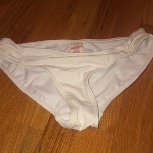 White bikini bottoms